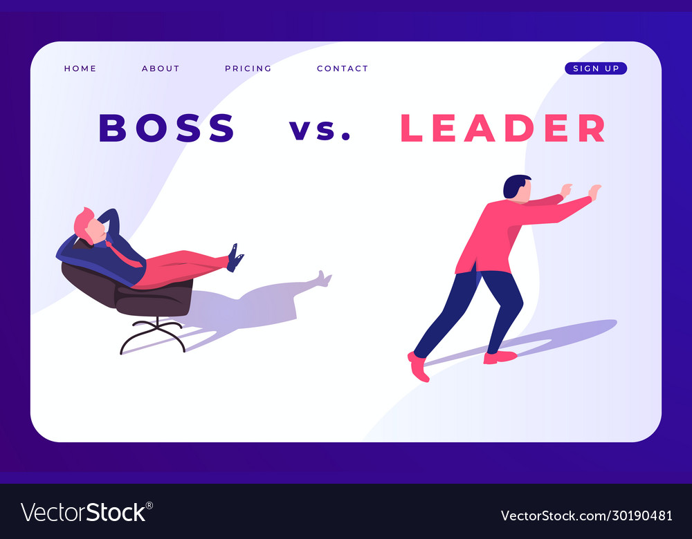 difference-between-boss-and-leader-boss-royalty-free-vector