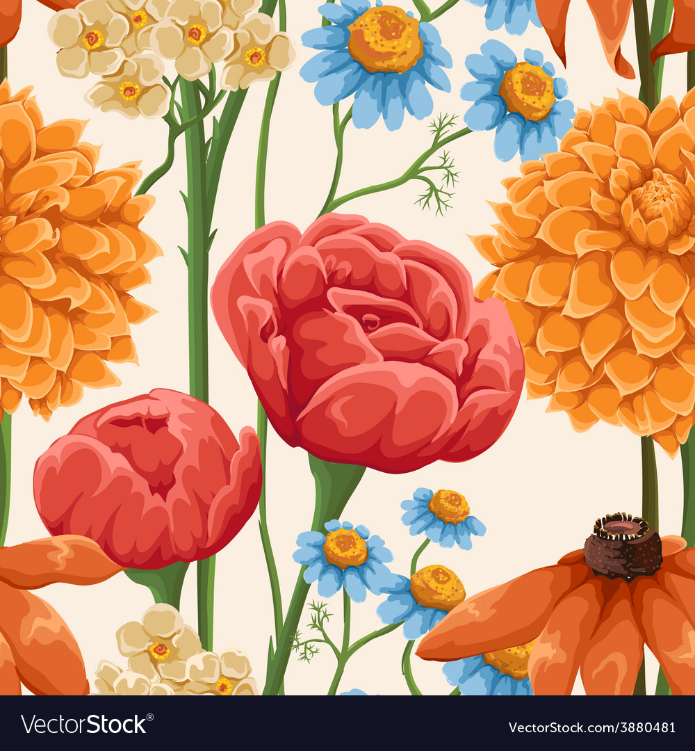 Floral Seamless Pattern Royalty Free Vector Image