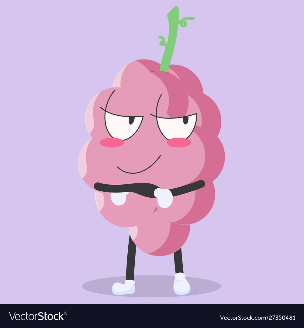Funny grape characters with cool style Royalty Free Vector