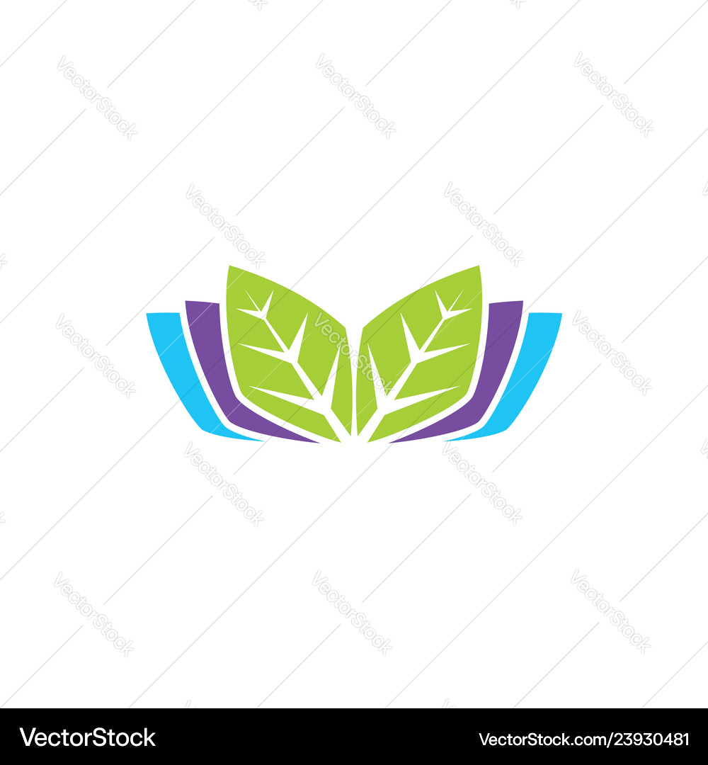 Leaf logo design template isolated Royalty Free Vector Image