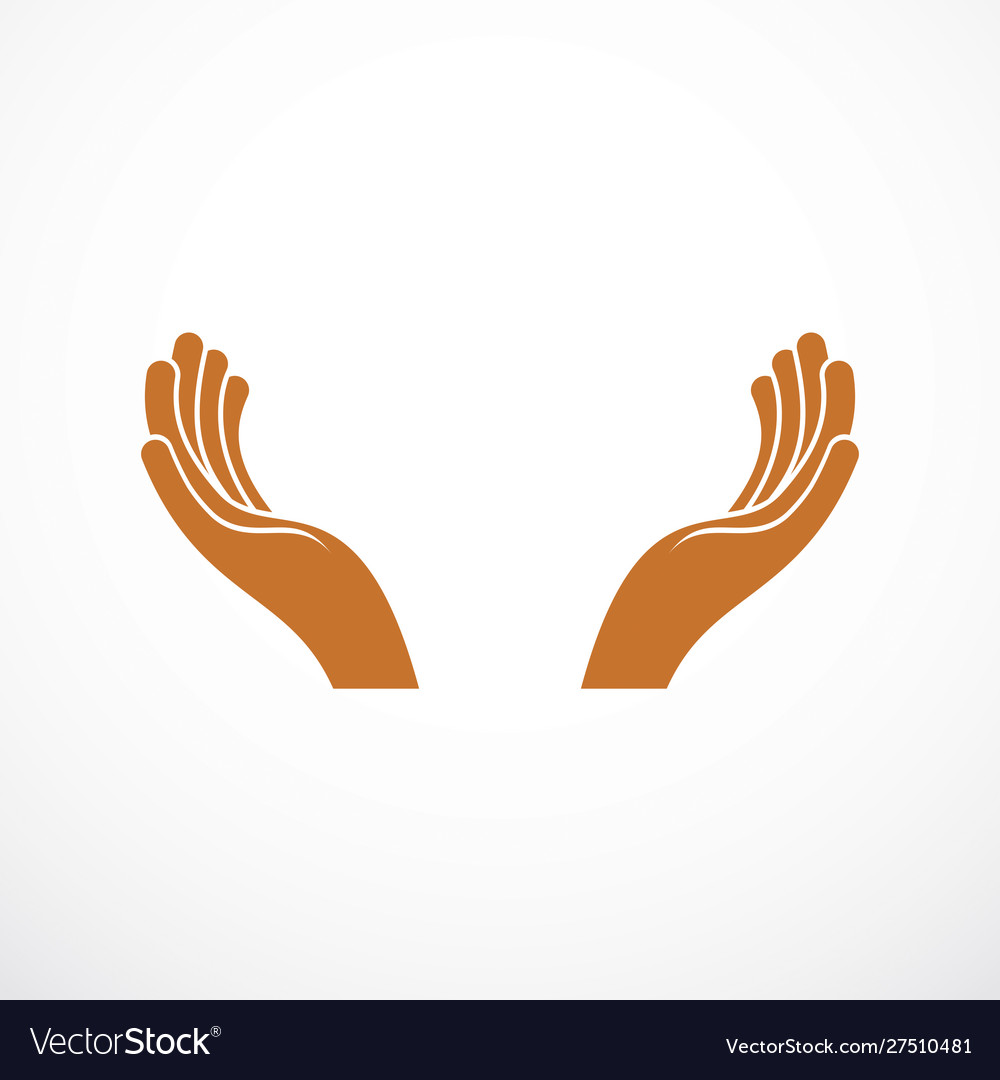 Protecting hands care tender and defending Vector Image