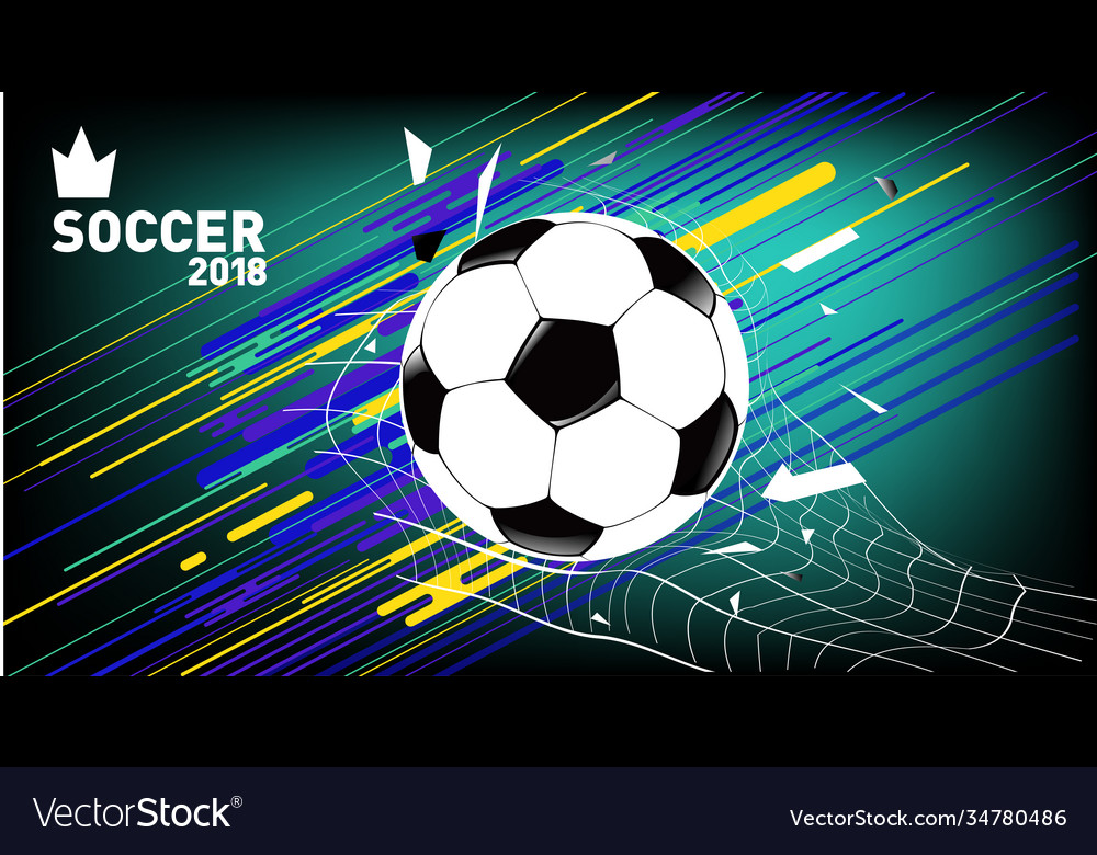 Soccer background and template football game Vector Image