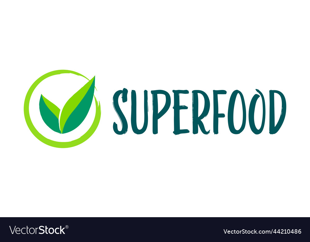 Superfood icon stamp badge Royalty Free Vector Image