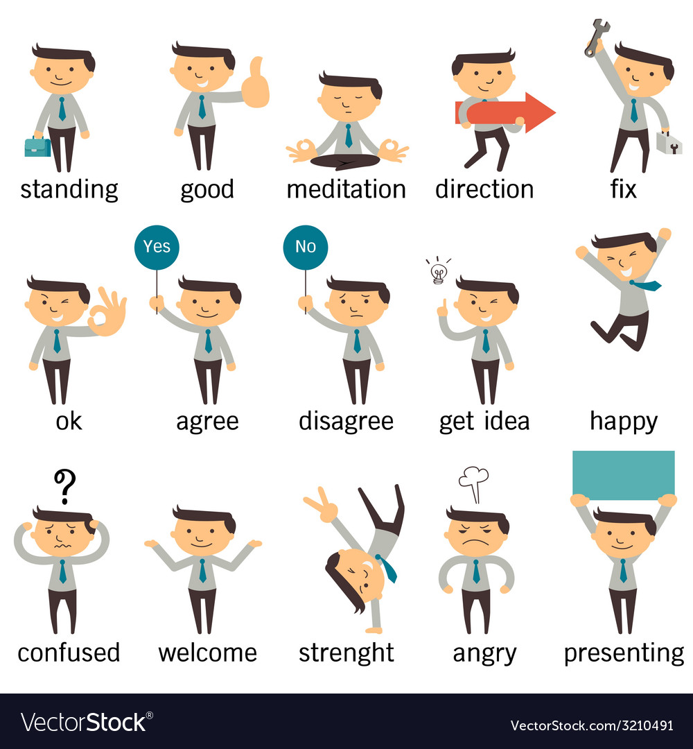 Businessmanset3 Royalty Free Vector Image - VectorStock