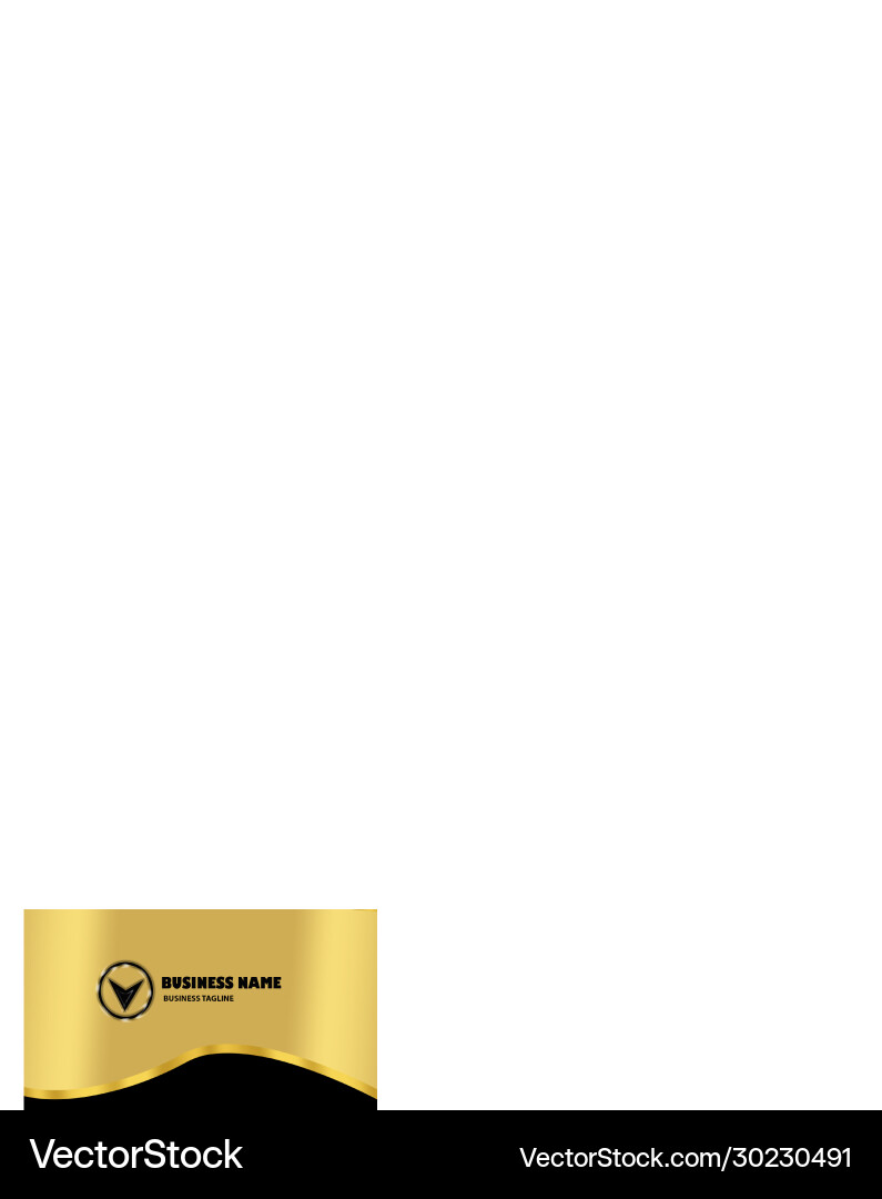 Golden black business card template Royalty Free Vector