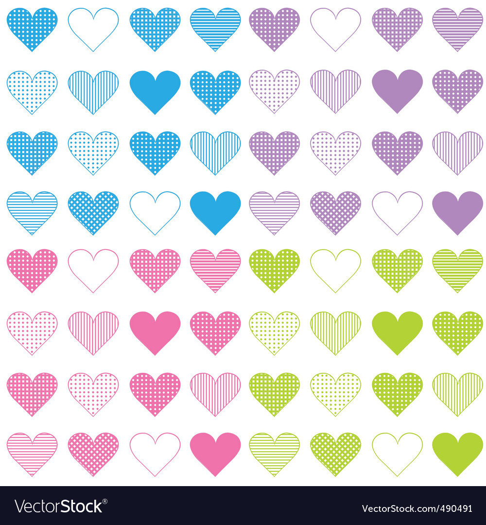 Heart pattern Royalty Free Vector Image - VectorStock