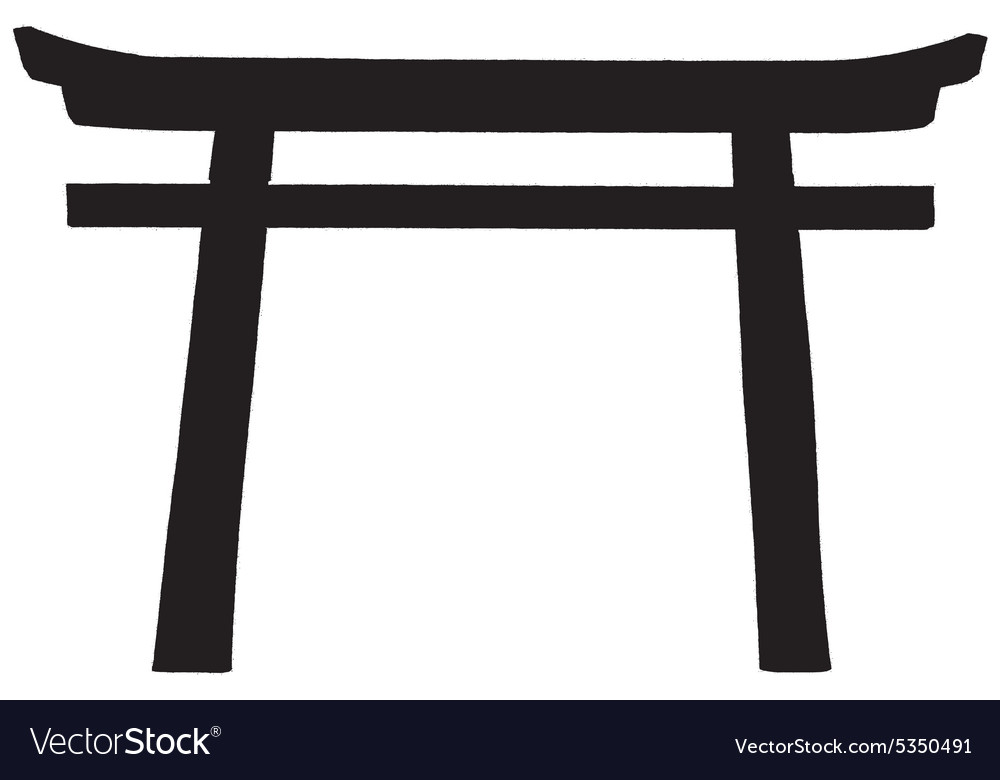 Japanese gate Royalty Free Vector Image - VectorStock