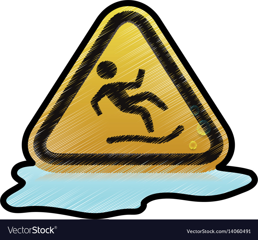 Slippery Floor Sign Vector