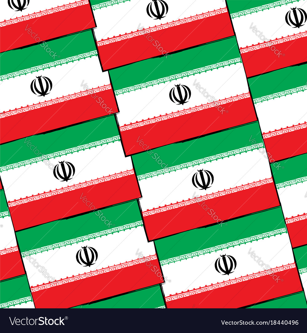 Abstract iran flag or banner Royalty Free Vector Image