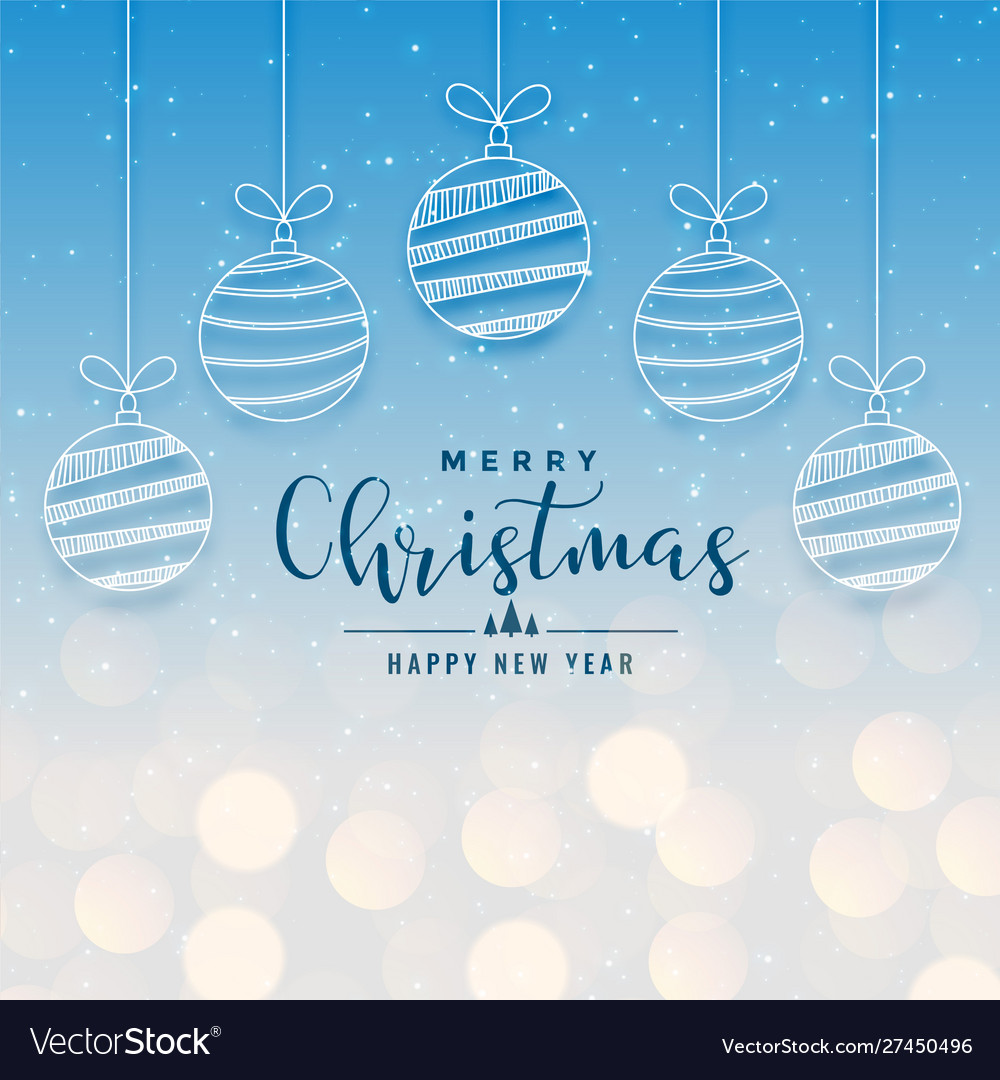 Beautiful christmas holiday bokeh background Vector Image