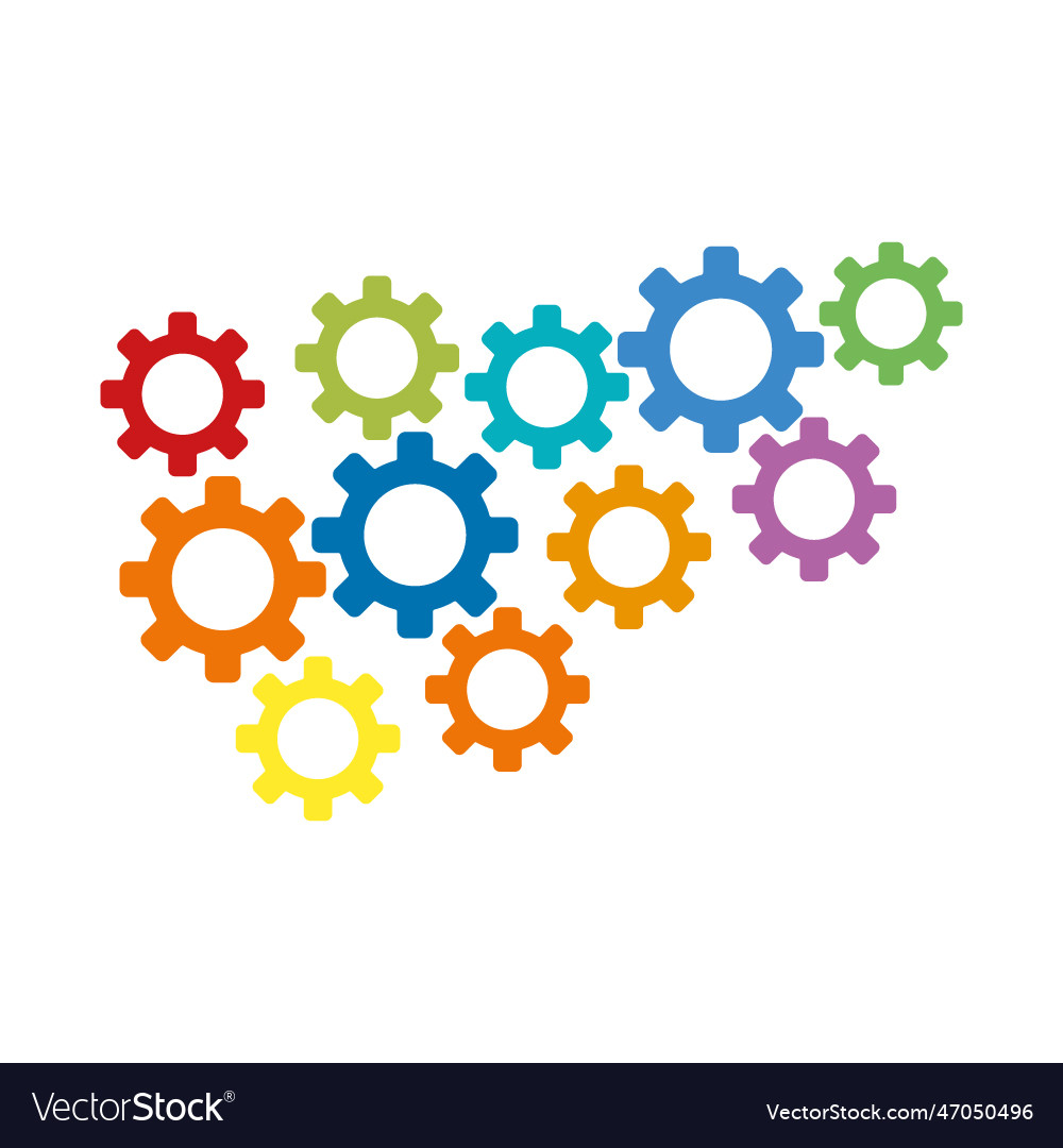 Gear icon template color editable icon set Vector Image