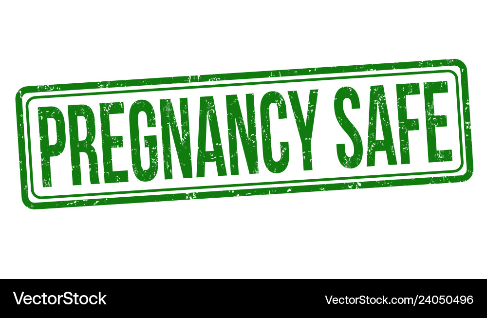 Pregnancy safe sign or stamp Royalty Free Vector Image