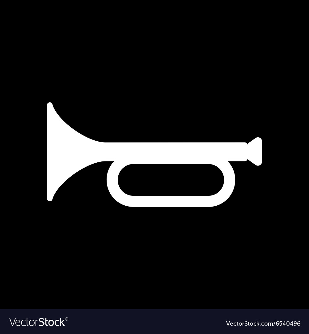 The horn icon clarion symbol flat Royalty Free Vector Image