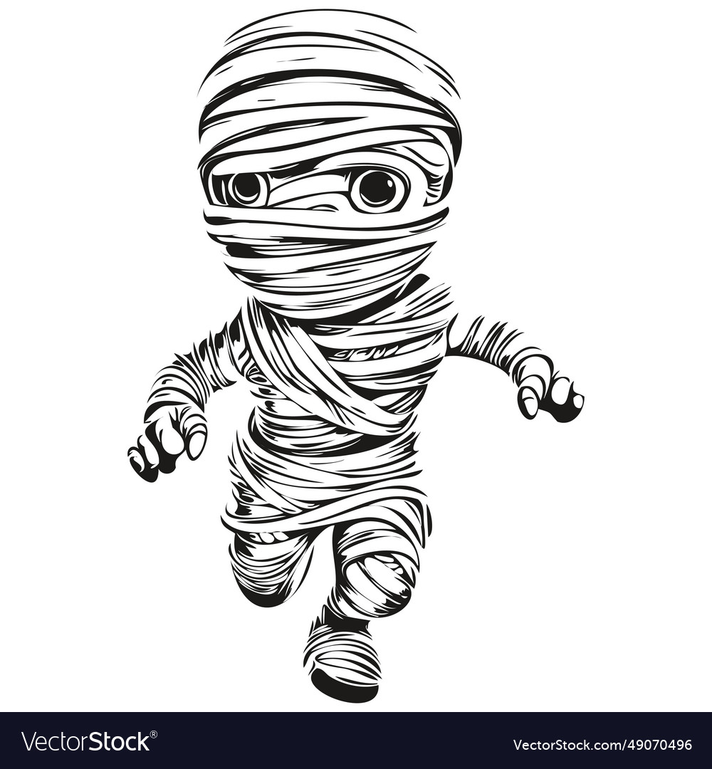 Tombs mummy art for halloween Royalty Free Vector Image