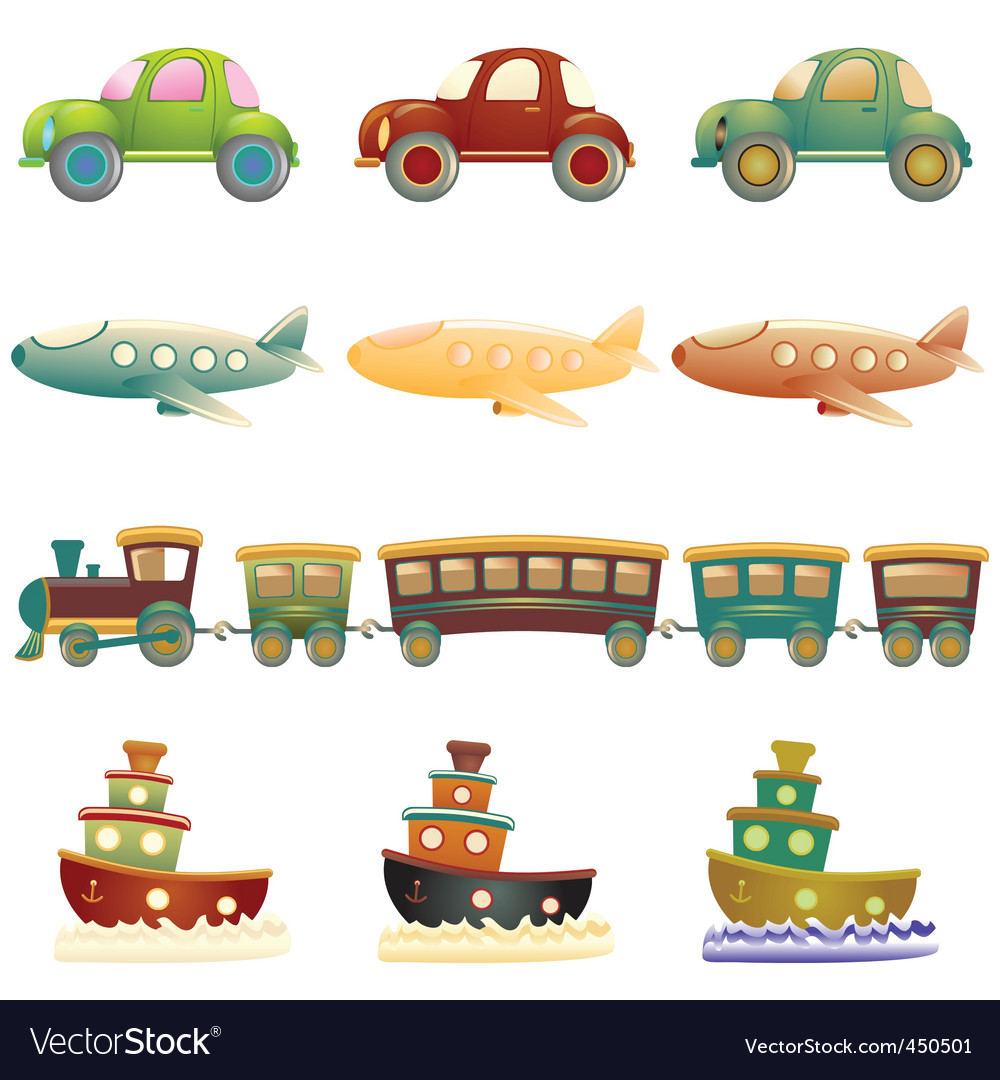 temi cartoon vehicles playset