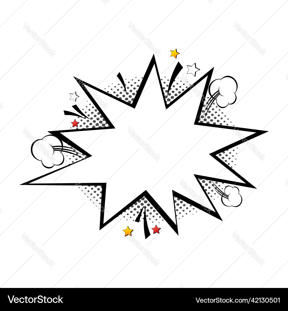 Comic empty speech bubbles on halftone dots Vector Image