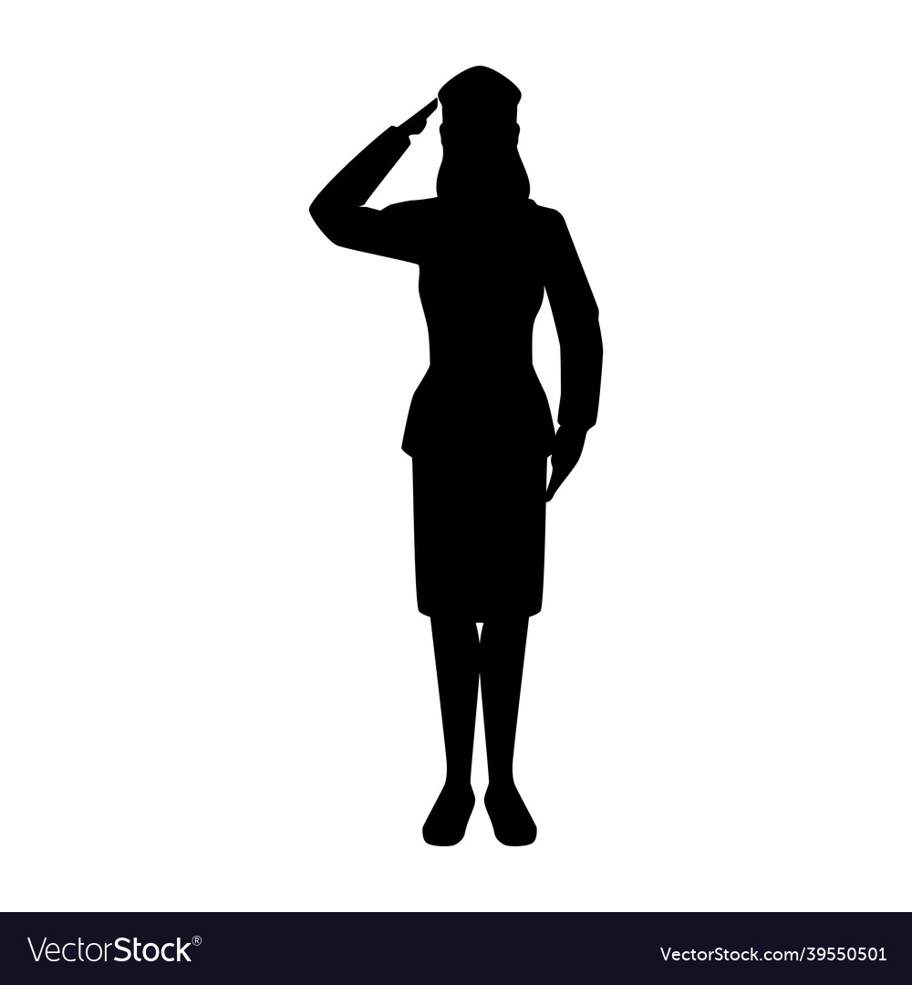 Female officer military Royalty Free Vector Image