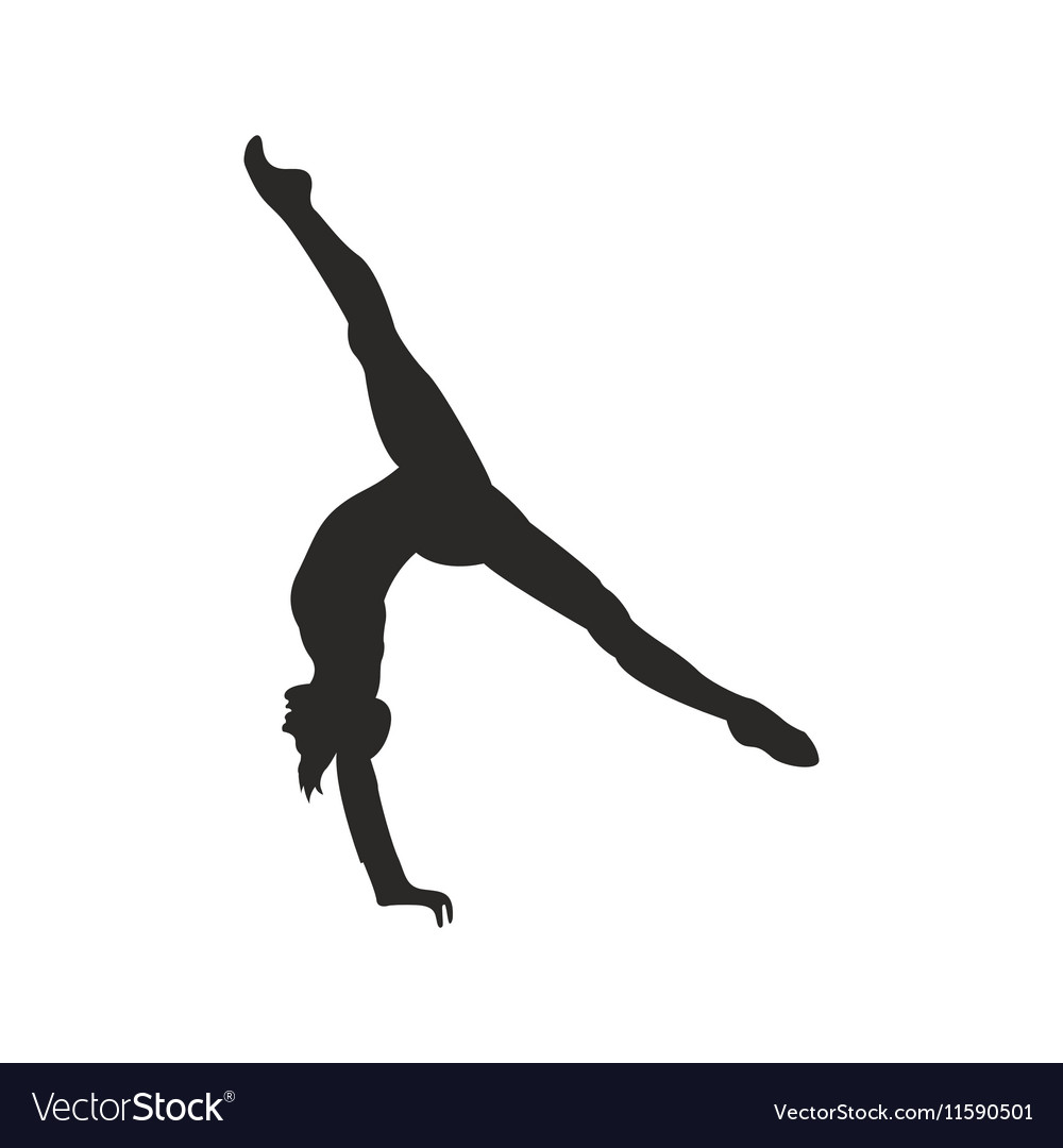 Download Gymnastics silhouette Royalty Free Vector Image