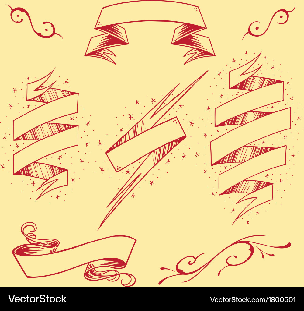 Ribbons set Royalty Free Vector Image - VectorStock