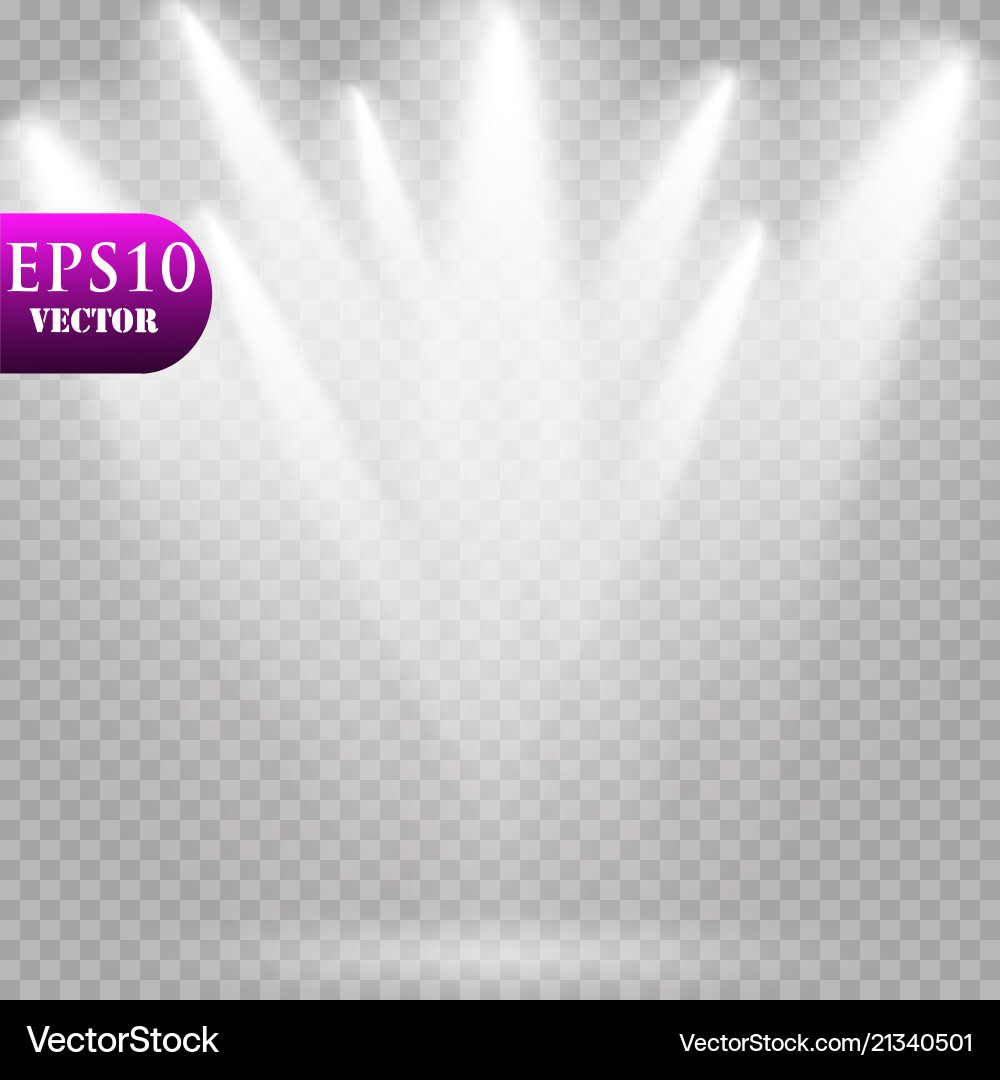 Spotlights scene light effects Royalty Free Vector Image