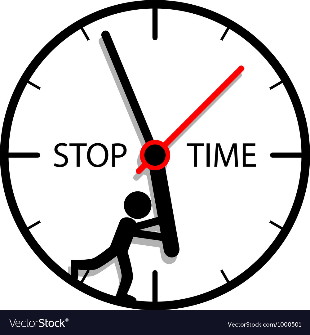 Stop time Royalty Free Vector Image - VectorStock