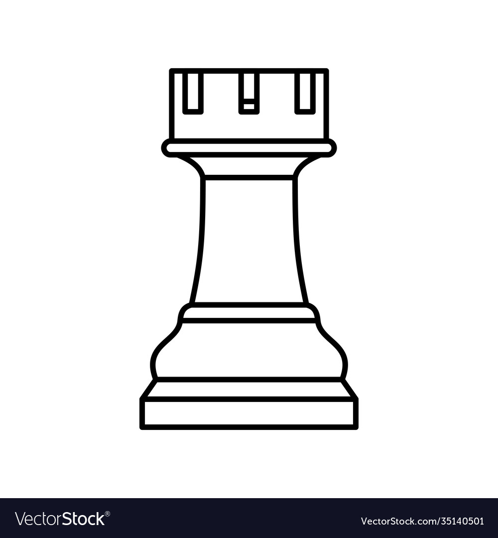 Chess rook Royalty Free Vector Image - VectorStock