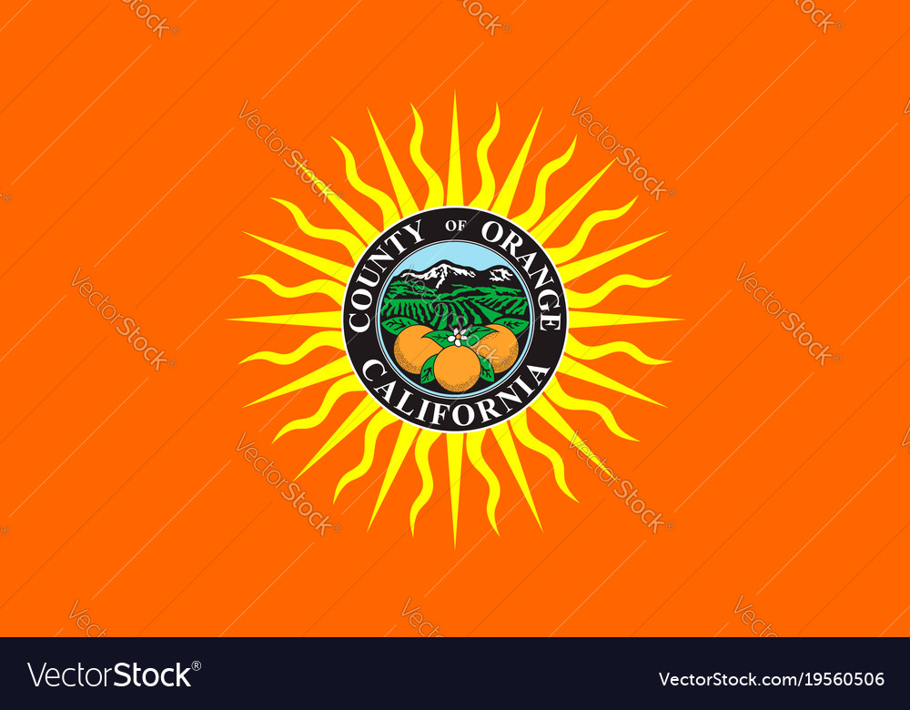 Flag of orange county california usa