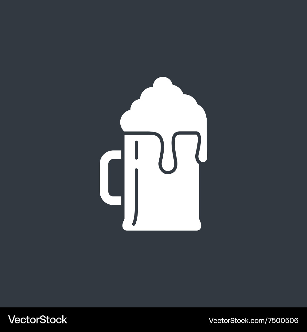 Flat beer icon Royalty Free Vector Image - VectorStock