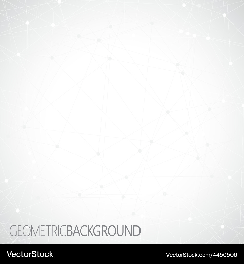 Geometric gray background molecule Royalty Free Vector Image