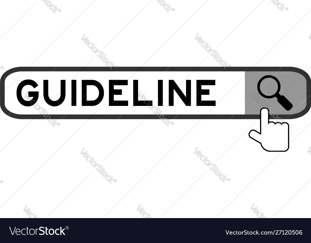 hand-icon-over-magnifier-to-find-word-guideline-vector-image