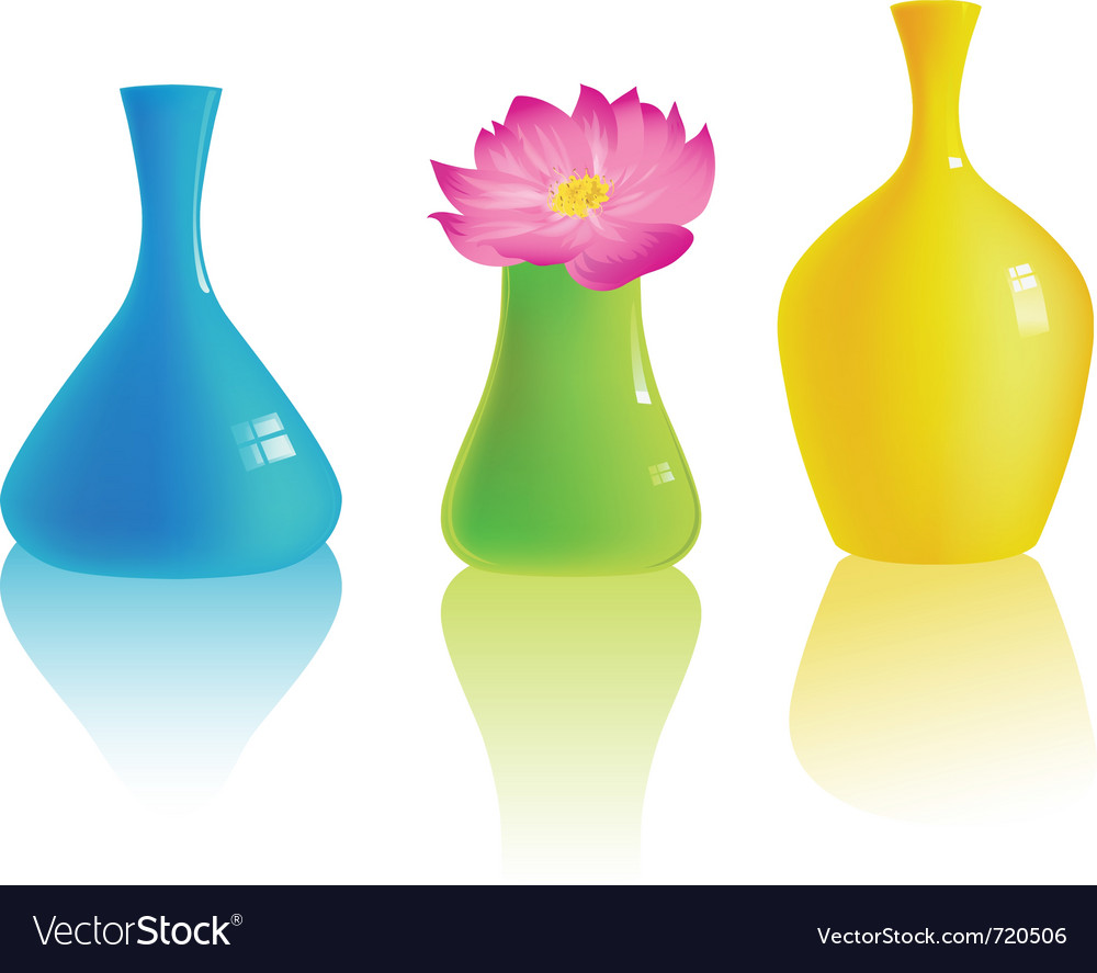 Set Of Diffe Colorful Vases Royalty Free Vector Image Set Of Diffe Colorful Vases Vector Image