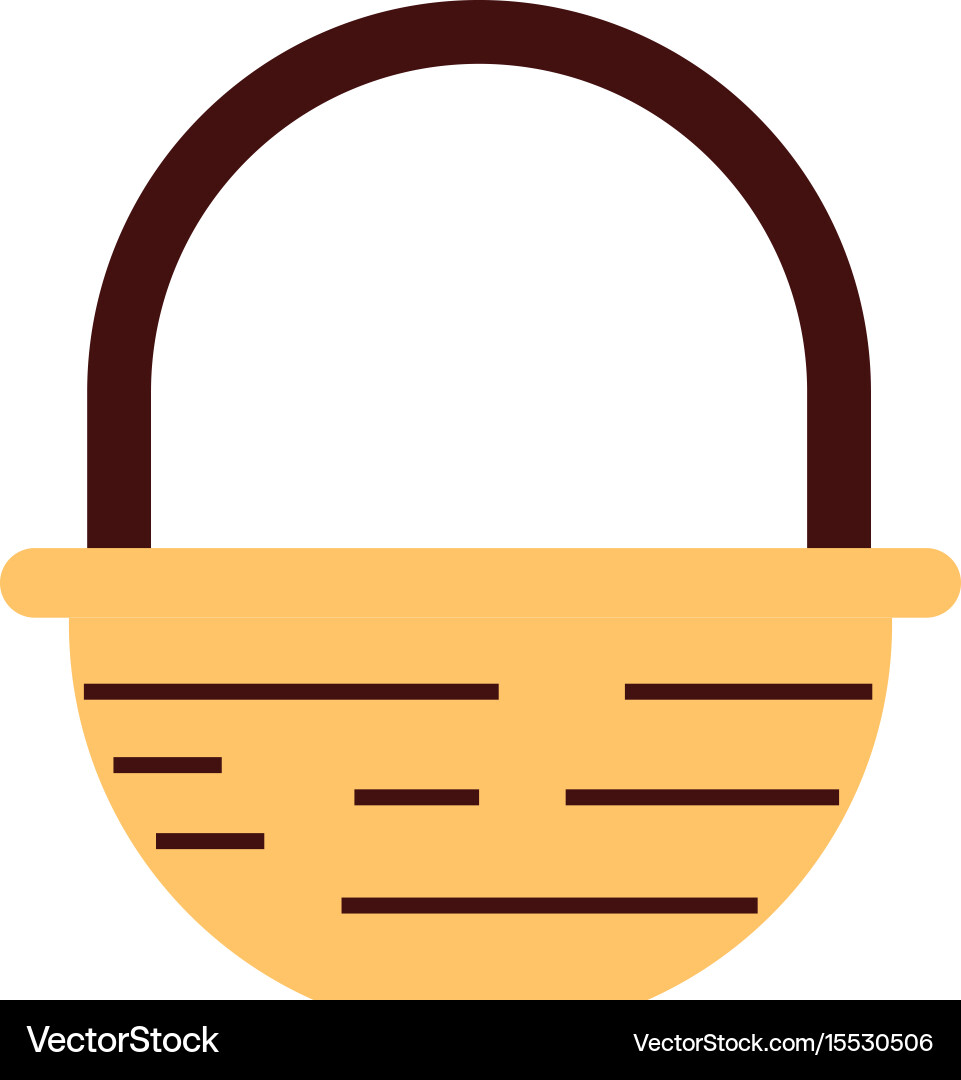 Straw basket with farm product Royalty Free Vector Image