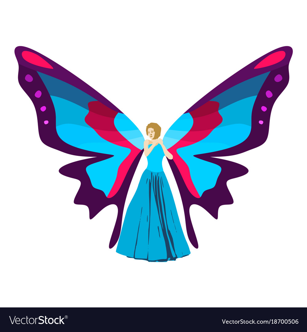 Woman butterfly Royalty Free Vector Image - VectorStock