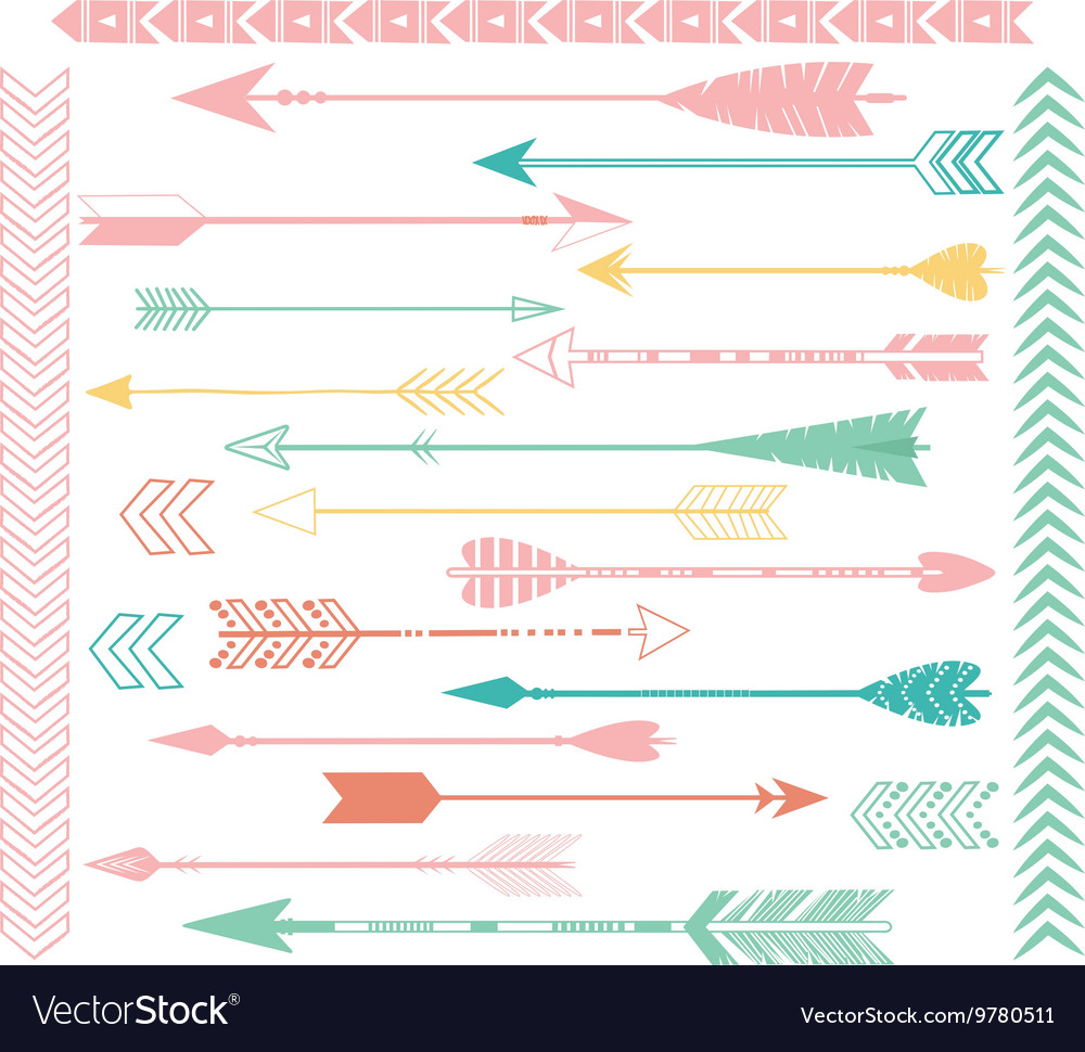 Arrow clip art set Royalty Free Vector Image - VectorStock