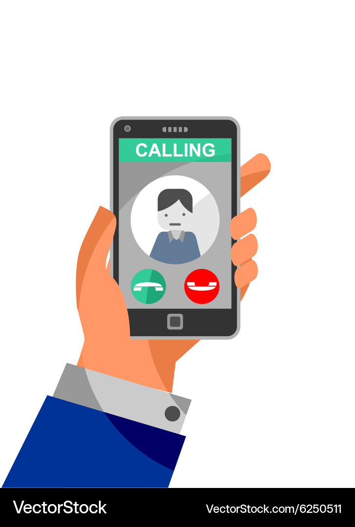 Calling on the phone Royalty Free Vector Image
