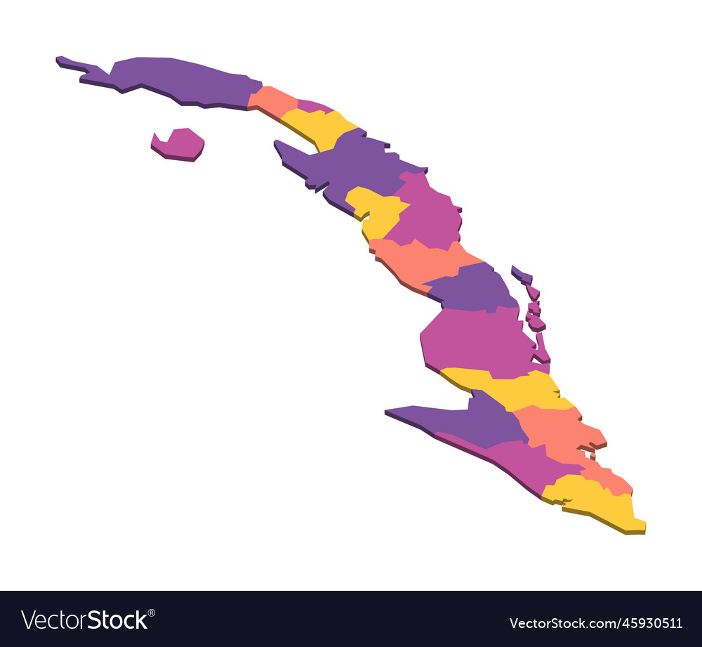 Cuba Political Map Of Administrative Divisions Vector Image