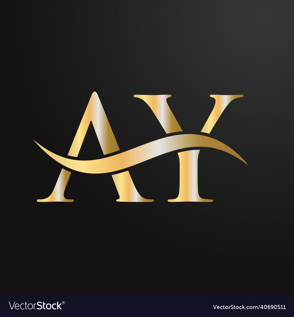 Letter ay logo sign design template ay a y Vector Image