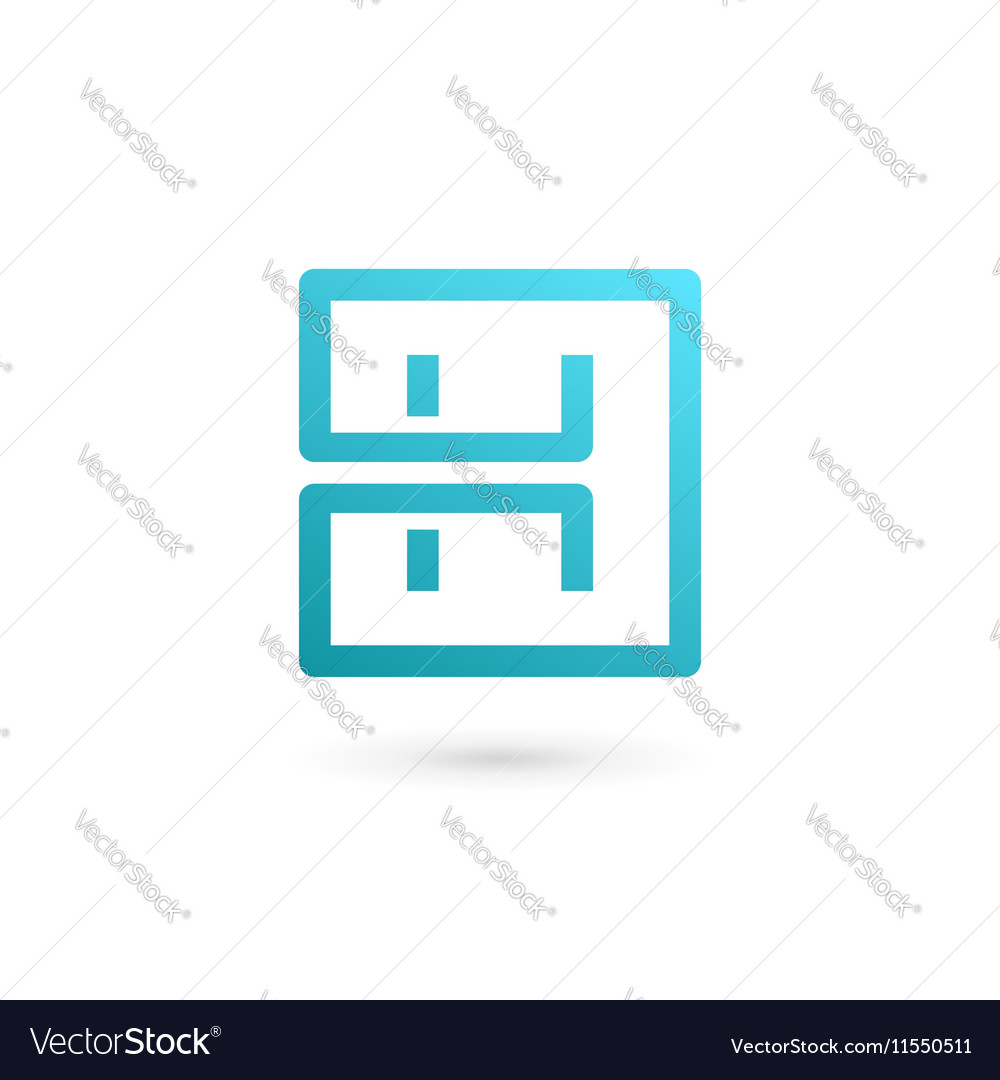 letter h logo icon design template elements vector image