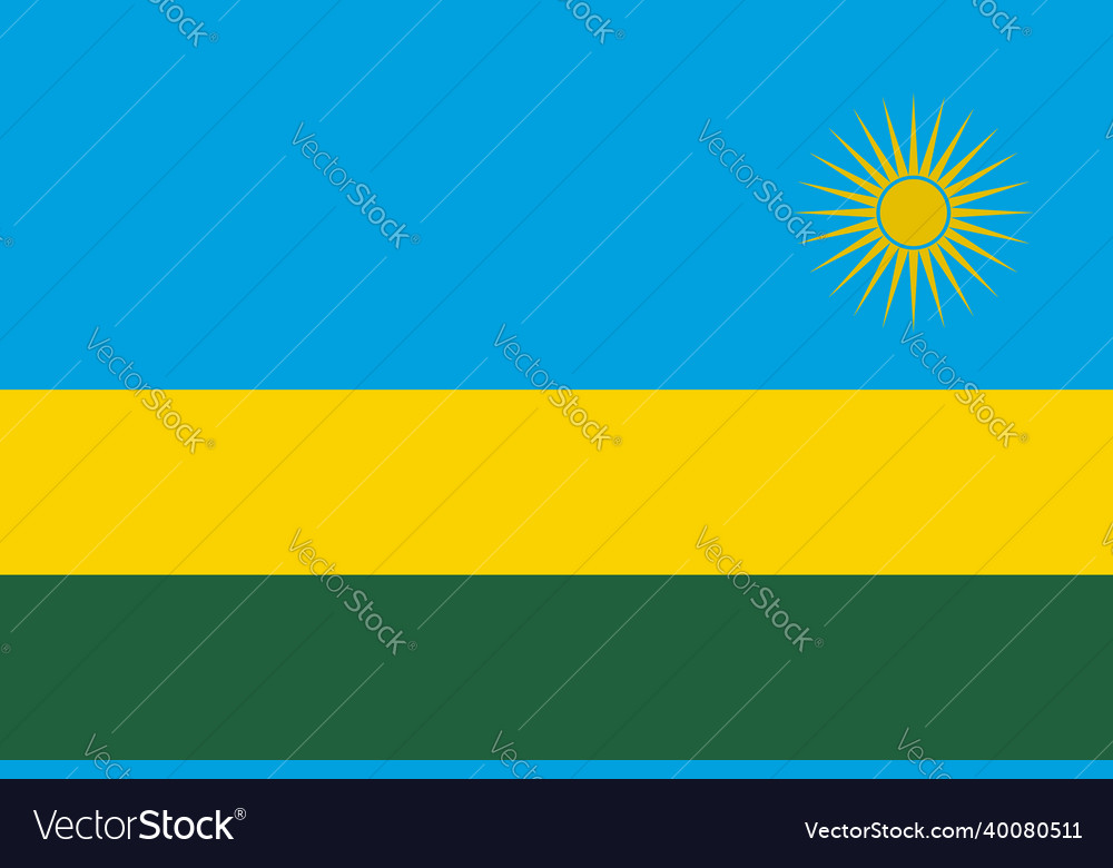 National flag republic of rwanda - horizontal Vector Image