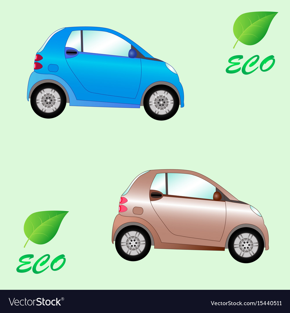 Set Of Environmentally Friendly Electric Cars Vector Image