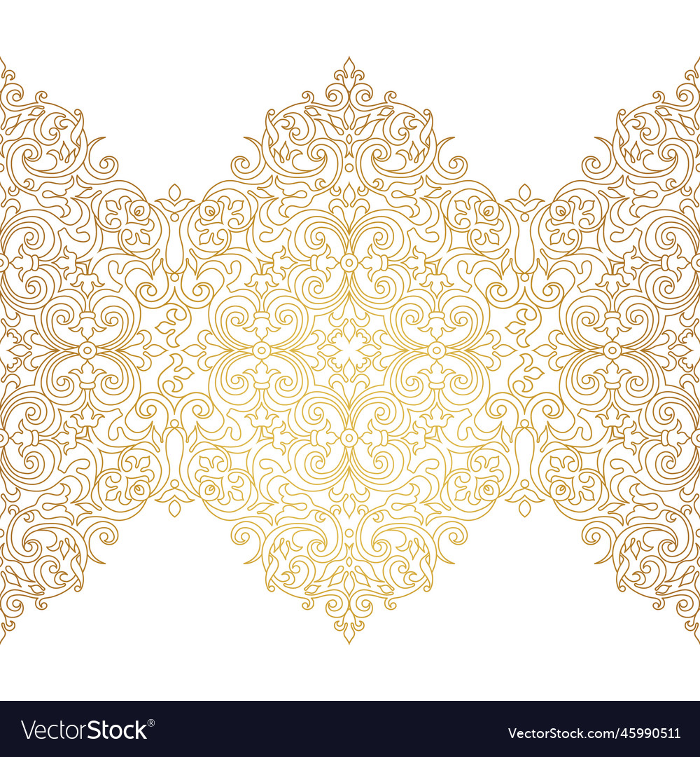 Vintage seamless border in eastern style Vector Image