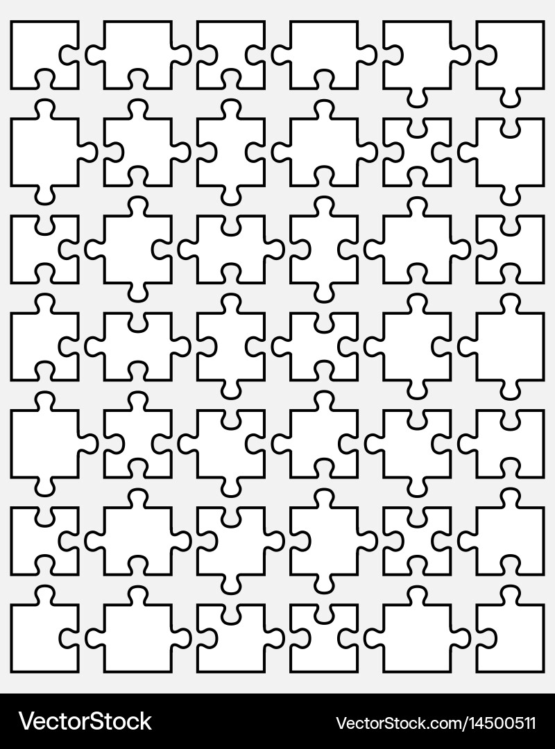 White puzzle Royalty Free Vector Image - VectorStock