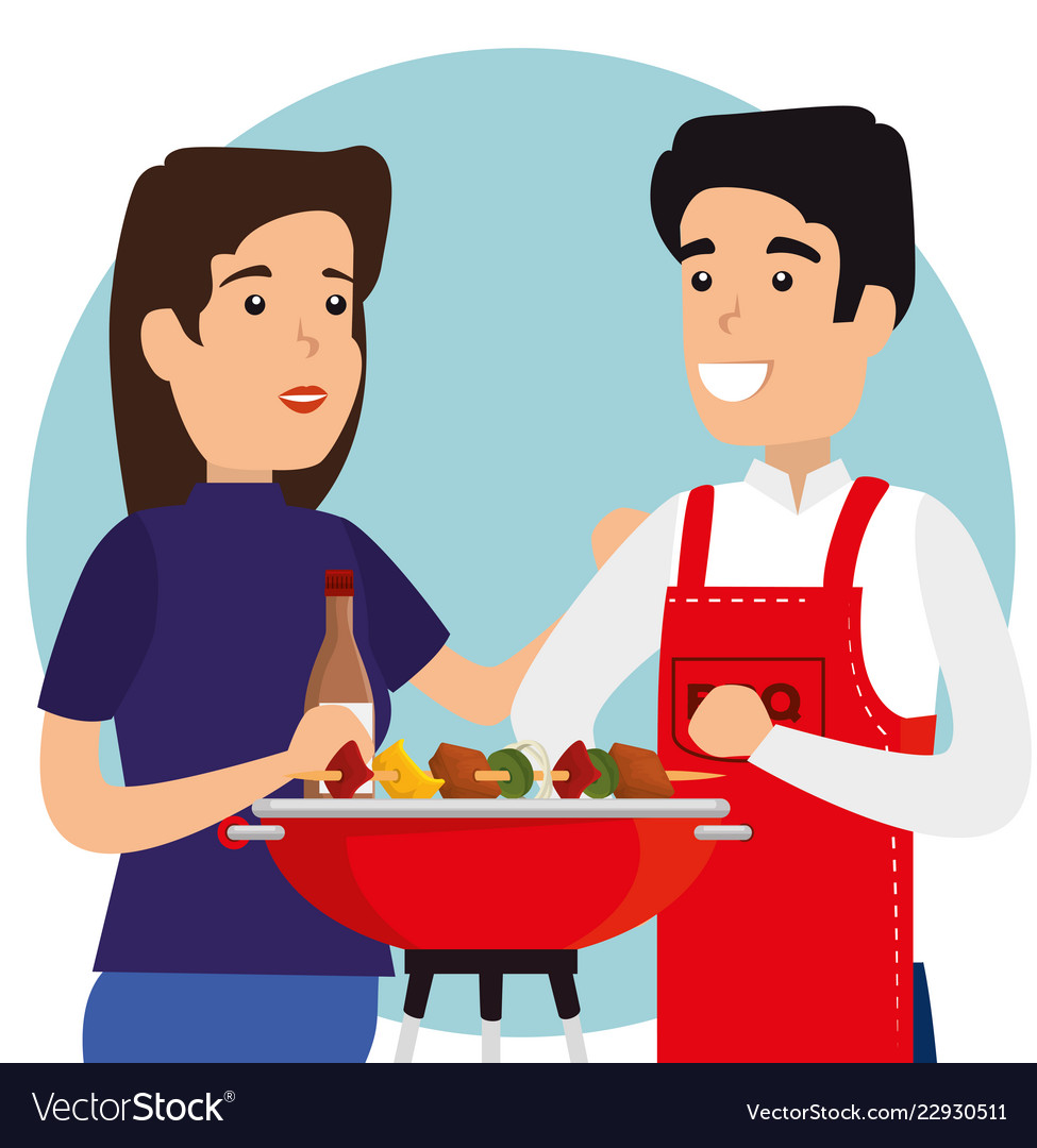 woman and man with