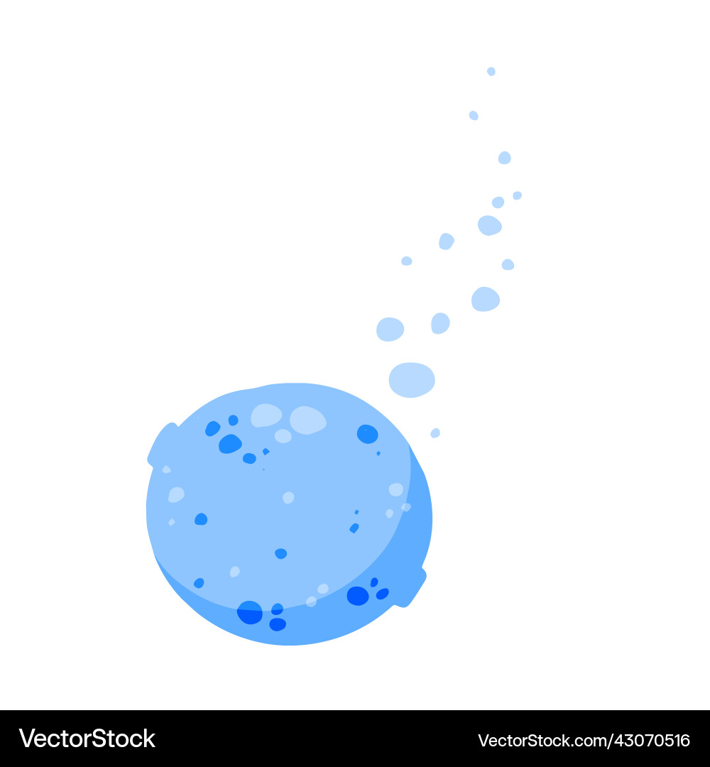 Bath bomb soap bubbles bathroom Royalty Free Vector Image