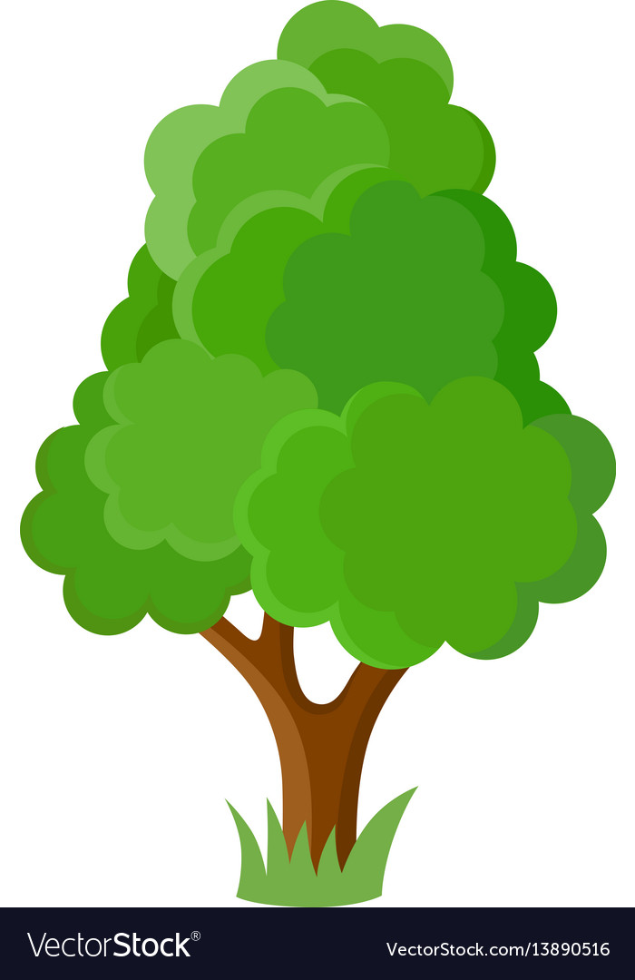 Decorative cartoon tree Royalty Free Vector Image