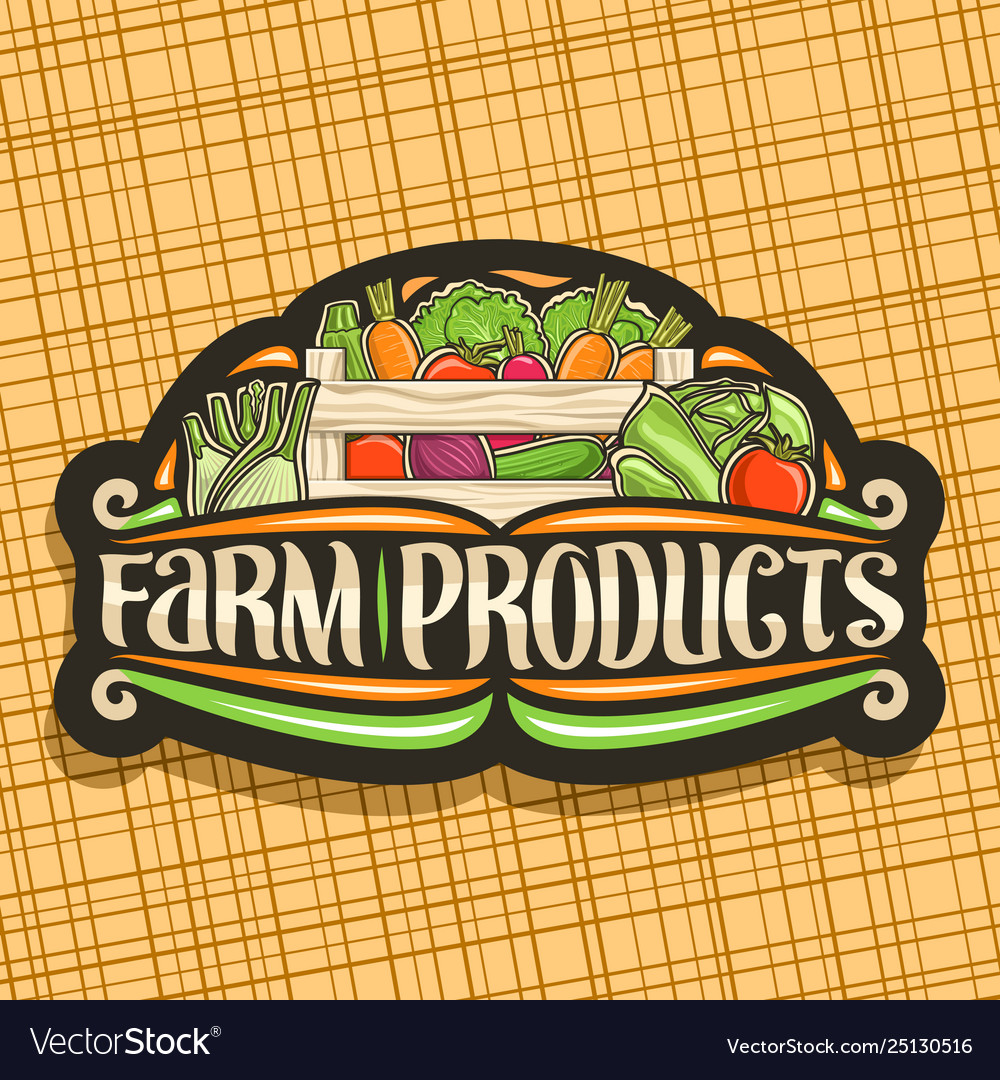 Logo for farm products Royalty Free Vector Image