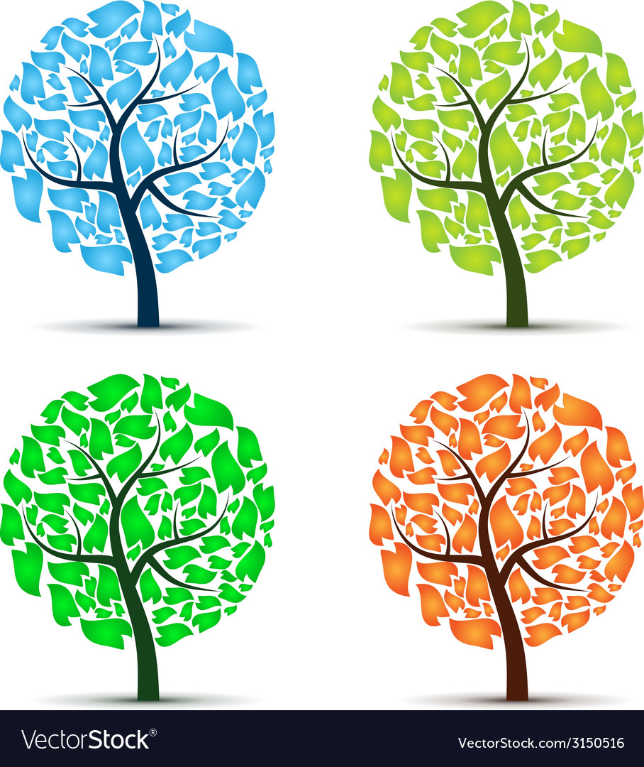 Seasons tree Royalty Free Vector Image - VectorStock