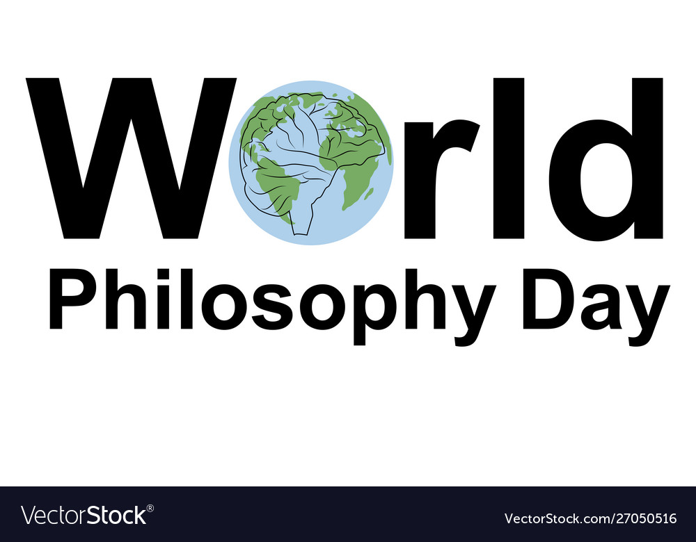 World philosophy day Royalty Free Vector Image