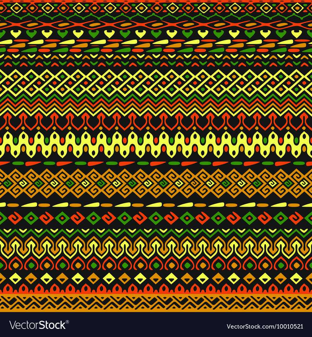 African style pattern with tribal motifs Vector Image