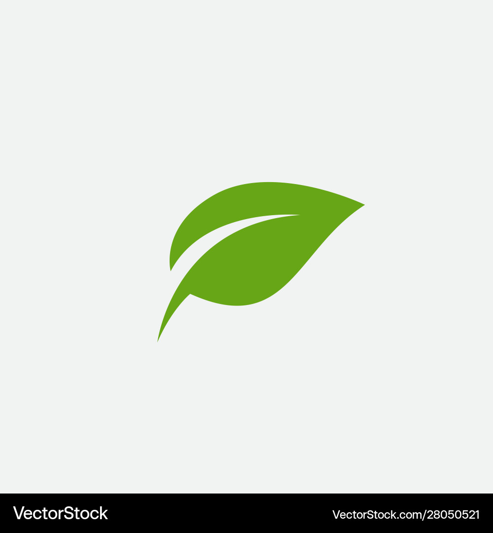 Flat leaves icons leaf Royalty Free Vector Image